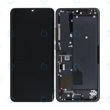 Xiaomi Mi Note 10, Mi Note 10 Pro - LCD zaslon + steklo na dotik + okvir (Midnight Black) - 56000300F400 Genuine Service Pack