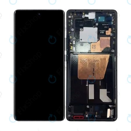 Vivo X80 Pro 5G V2185A V2145 - LCD zaslon + steklo na dotik + okvir (Cosmic Black) TFT