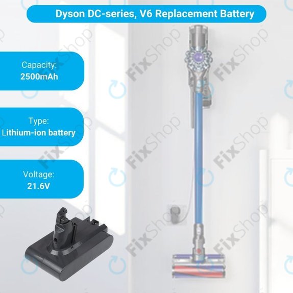Dyson DC-series, V6 - Baterija 965874-02 Li-Ion 21.6V 2500mAh