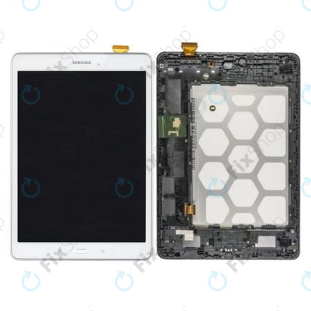 Samsung Galaxy Tab A 9.7 T555 - LCD zaslon + steklo na dotik + okvir (bel) - GH97-17424C Genuine Service Pack