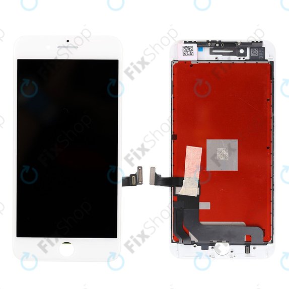 Zaslon za iPhone 8 Plus, White, Steklo na dotik z okvirjem, Refurbished