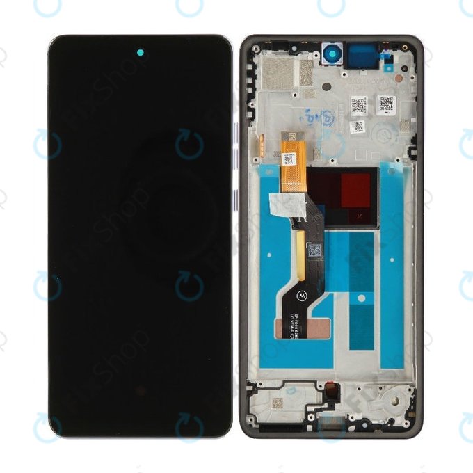 Zaslon za Motorola Moto G86 5G, Steklo na dotik z okvirjem, Cosmic Sky, 5D68C30475, Genuine Service Pack