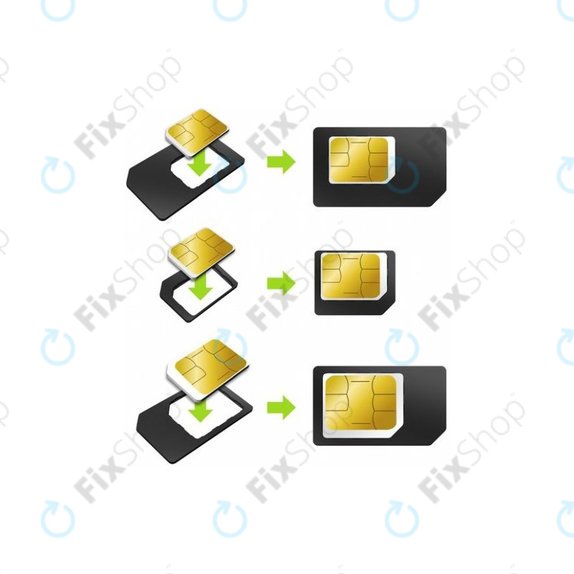 SIM adapter 3v1 (NanoSIM, MicroSIM, MiniSIM) + odpirač reže za SIM