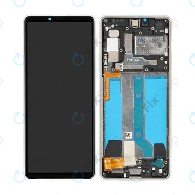 Sony Xperia 10 IV XQCC54 - LCD zaslon + steklo na dotik + okvir (White) - A5047174A Genuine Service Pack
