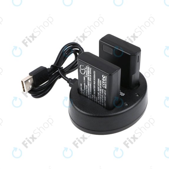 2 bateriji s polnilnikom zaNikon Coolpix P7000, P7700, D3100, D3200, D5100, 1030mAh, Li-Ion, 7.4V, EN-EL14, HQ