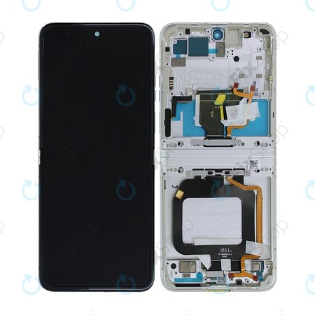 Motorola Razr 40 - LCD zaslon + steklo na dotik + okvir (Vanilla Cream) - 5D68C22835 Genuine Service Pack