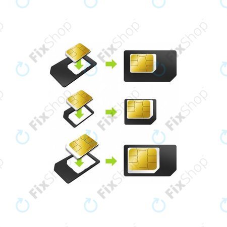 SIM adapter 3v1 (NanoSIM, MicroSIM, MiniSIM) + odpirač reže za SIM