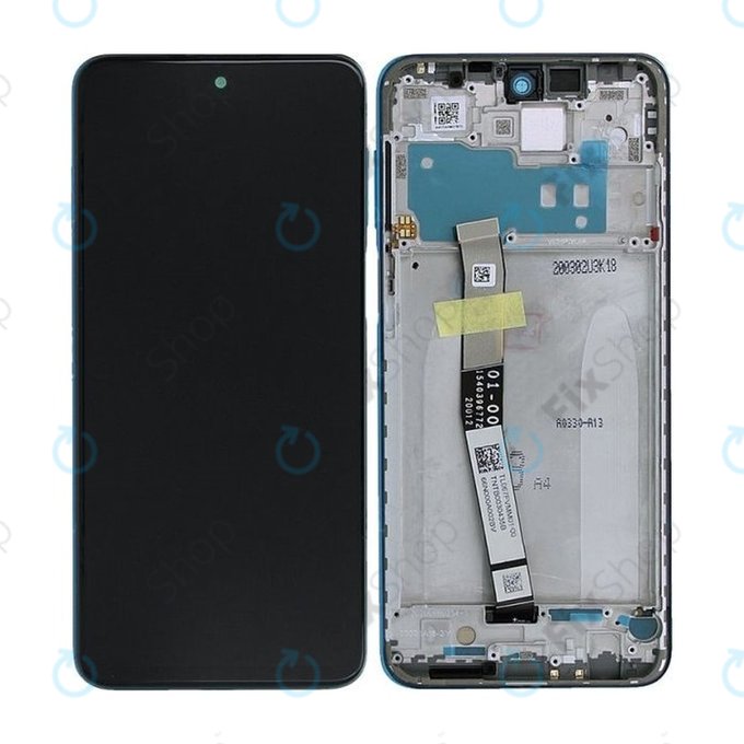 Xiaomi Redmi Note 9S - LCD zaslon + steklo na dotik + okvir (Aurora Blue) - 560003J6A100 Genuine Service Pack
