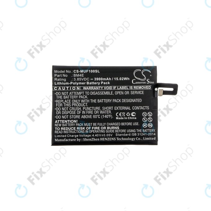Baterija za Pocophone M1805e10a, Pocophone Poco F1, 3900mAh, Li-Pol, 3.85 V, BM4E, HQ