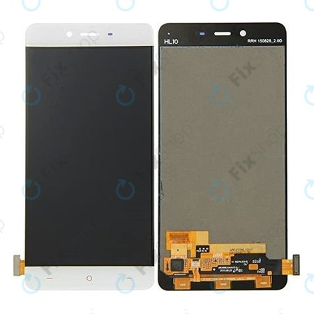 OnePlus X - LCD zaslon + steklo na dotik (White) TFT