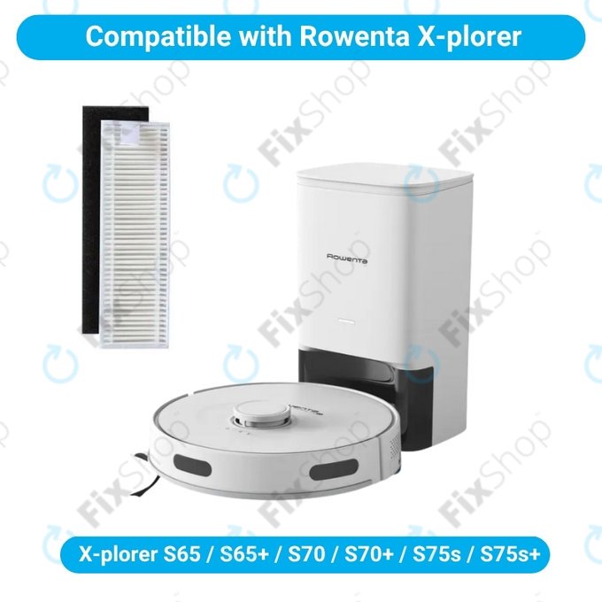 HEPA filter, 2 kos za Rowenta X-plorer S65, S65+, S70, S70+, S75s, S75s+