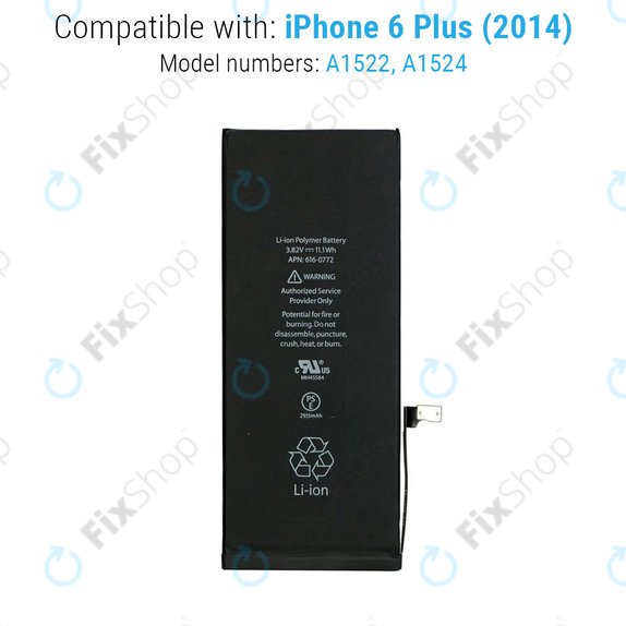 Baterija za iPhone 6 Plus, 2915mAh