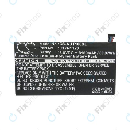 Baterija za Asus Transformer Book T100, 8150mAh, Li-Pol, 3.8V, C12N1320, HQ