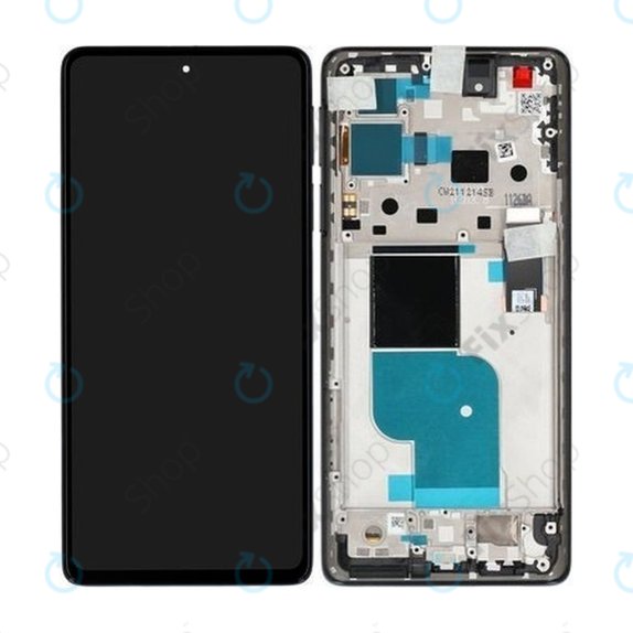 Motorola Edge 30 Pro XT2201 - LCD zaslon + steklo na dotik + okvir (Black) - 5D68C20263, 5D68C20276 Genuine Service Pack