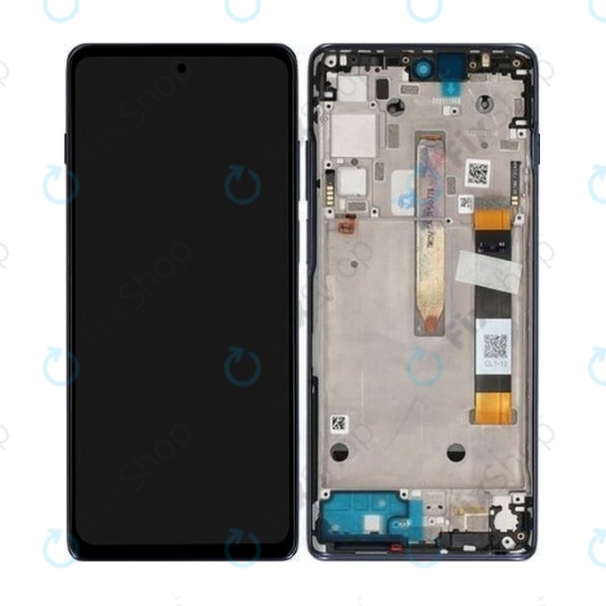 Motorola Moto G200 XT2175 - LCD zaslon + steklo na dotik + okvir (Stellar Blue) - 5D68C20181 Genuine Service Pack