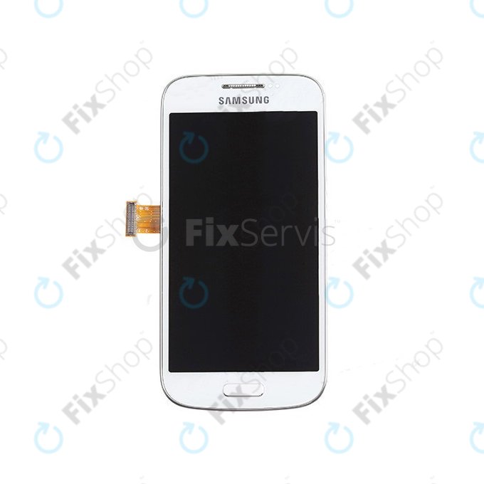 Samsung Galaxy S4 Mini i9195 - LCD zaslon + steklo na dotik + okvir (White Frost) - GH97-14766B Genuine Service Pack