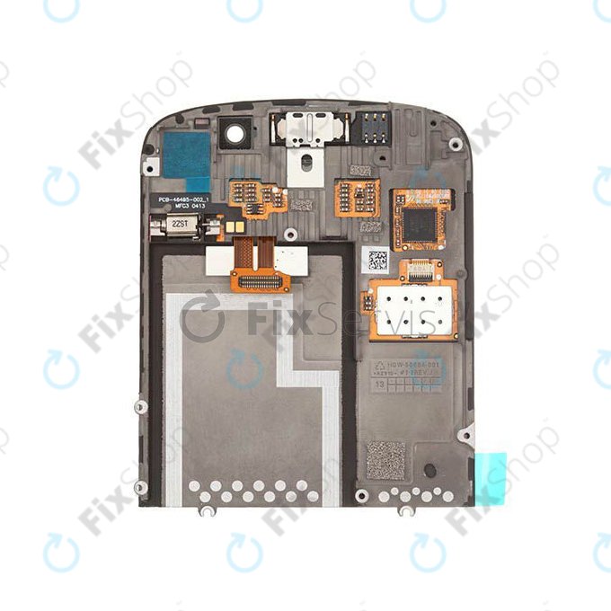 Blackberry Q10 - LCD zaslon + steklo na dotik + okvir (Black) TFT