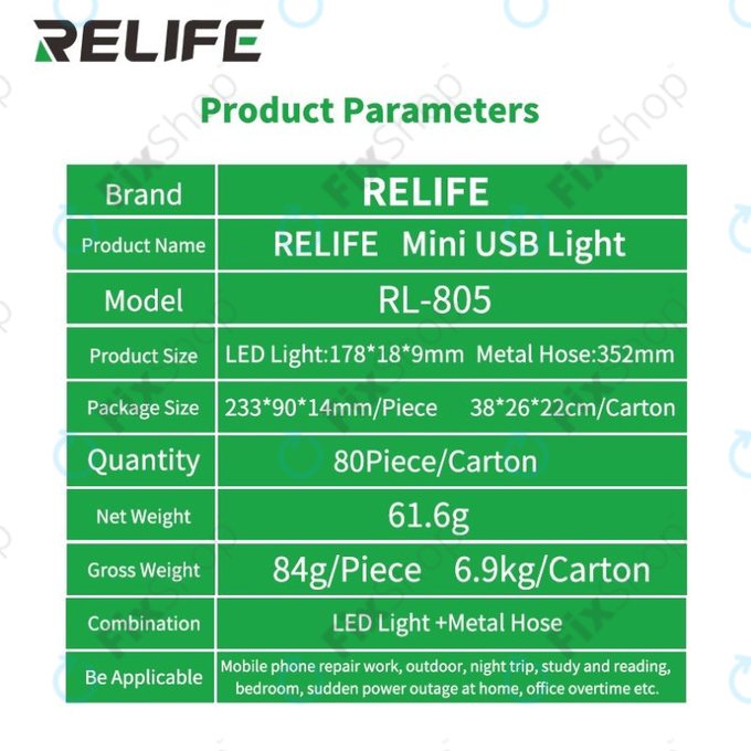 Relife RL-805 - USB mini LED svetilka