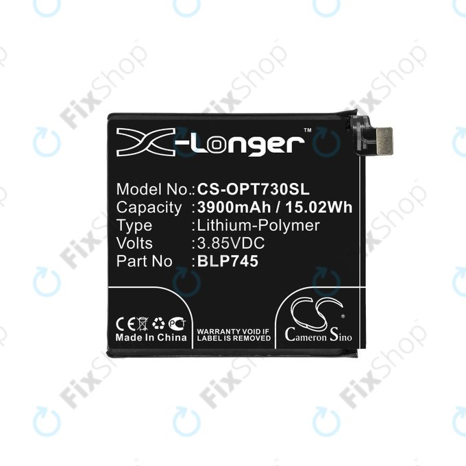 Baterija za OnePlus 7T Pro, 3900mAh, Li-Pol, 3.85 V, BLP745, HQ
