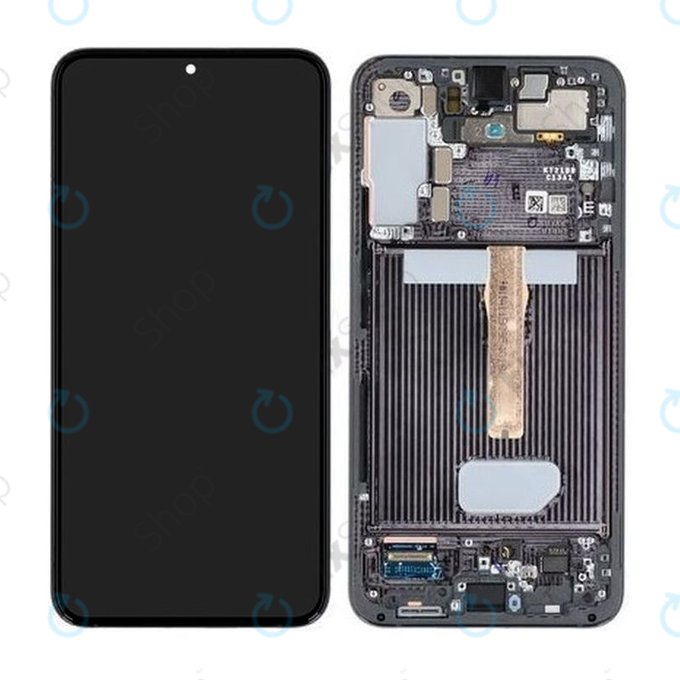 Samsung Galaxy S22 Plus S906B - LCD zaslon + steklo na dotik + okvir (Phantom Black) - GH82-27500A, GH82-27501A Genuine Service Pack