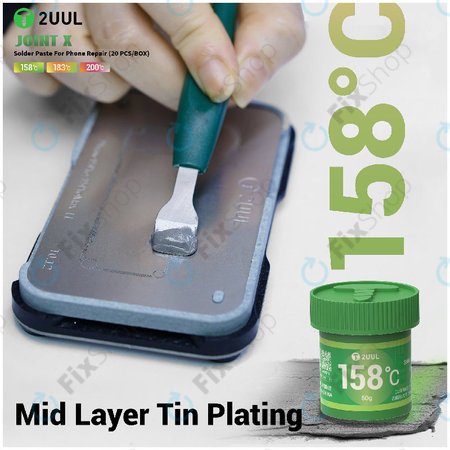 Spajkalna pasta, nizkotemperaturna, 2UUL FS158, (158C)