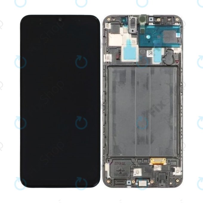 Samsung Galaxy A30 A305F - LCD zaslon + steklo na dotik + okvir (Black) - GH82-19725A, GH82-19202A Genuine Service Pack