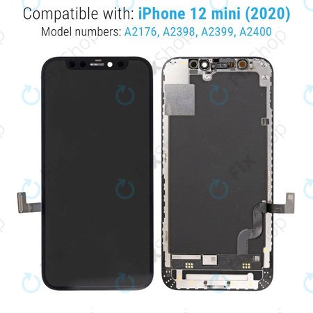 Apple iPhone 12 Mini - LCD zaslon + steklo na dotik + okvir Hard OLED FixPremium