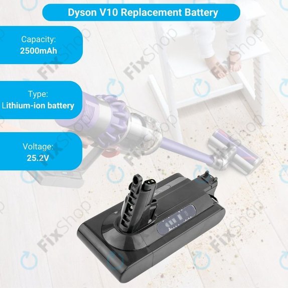 Dyson V10 - Baterija 969352-02, SV12, 206340 Li-Ion 25.2V 2500mAh HQ