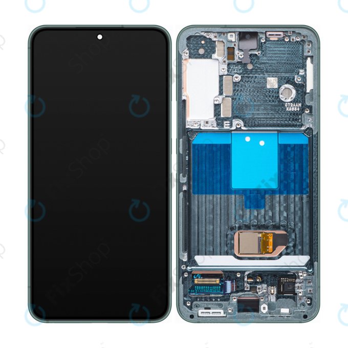 Samsung Galaxy S22 S901B - LCD zaslon + steklo na dotik + okvir (Green) - GH82-27520C, GH82-27521C Genuine Service Pack