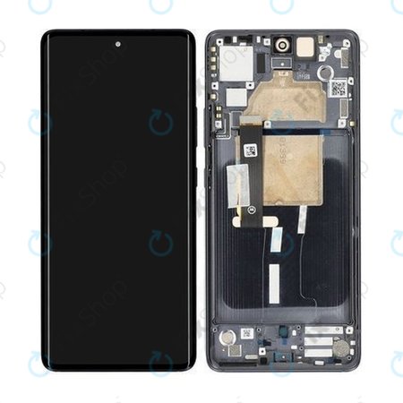 Motorola Edge 30 Fusion XT2243 - LCD zaslon + steklo na dotik + okvir (Cosmic Gray) - 5D68C21527 Genuine Service Pack