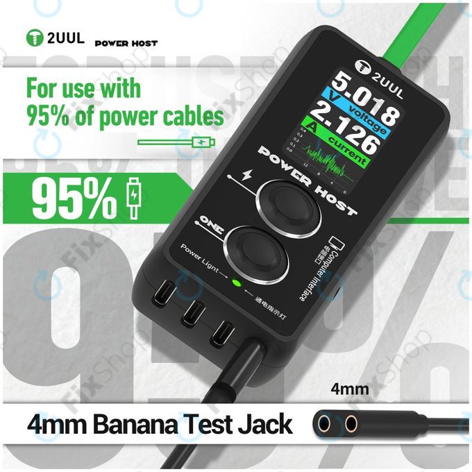 Digitalni USB-C tester napetosti in toka (Power Host), 2UUL PW15