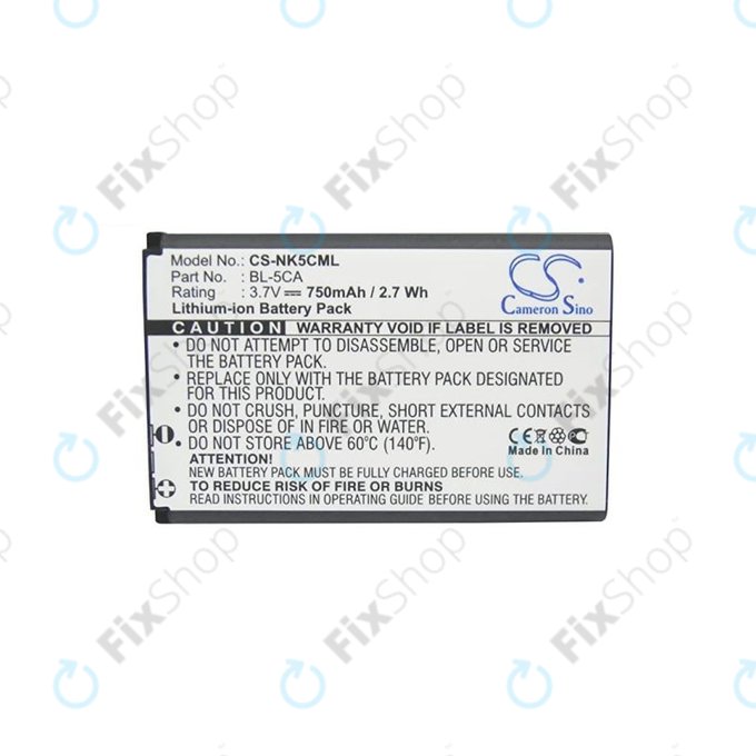 Nokia 3110 Classic - Baterija BL-5C 750mAh HQ