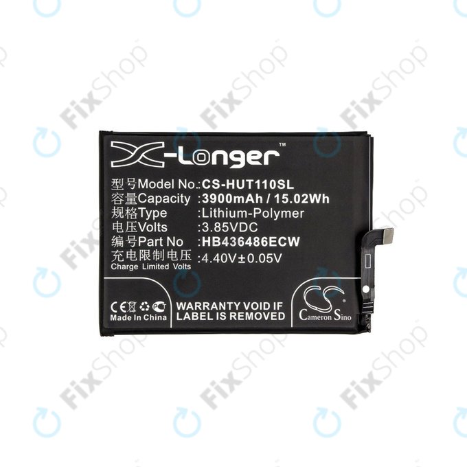 Baterija za Huawei Mate 10 Lite, Honor View 20, 3900mAh, Li-Pol, 3.85 V, HB436486ECW, HQ
