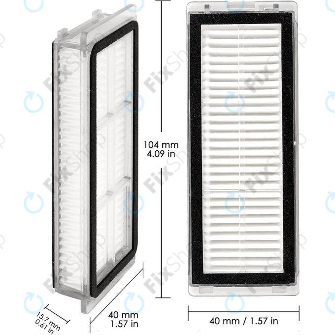 HEPA filter, 2 kos za Xiaomi Dreame L20 Ultra, X20 Pro, X20 Pro Plus