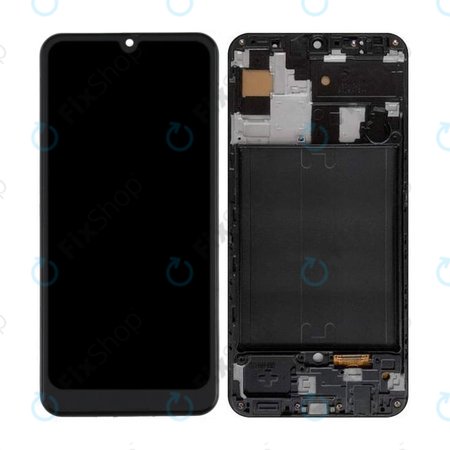 Samsung Galaxy A50 A505F - LCD zaslon + steklo na dotik + okvir (Black) TFT