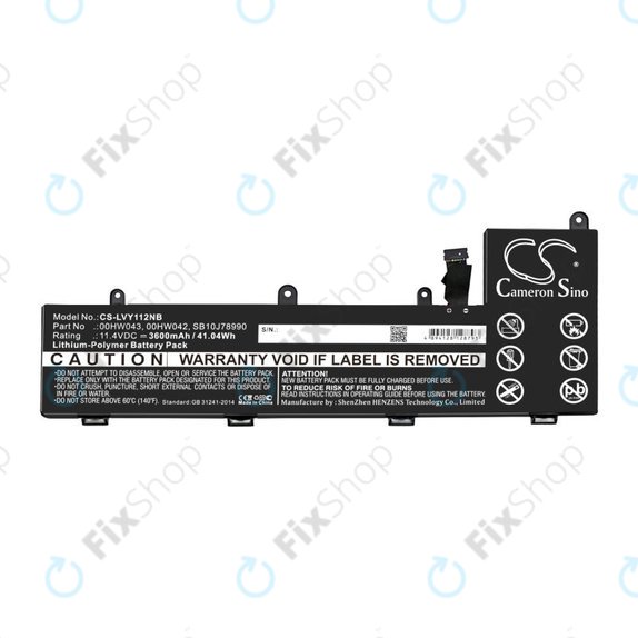 Baterija za Lenovo Yoga 11e, ThinkPad Yoga 11e ChromeBook 20, 3600mAh, Li-Pol, 11.4V, 00HW043, HQ