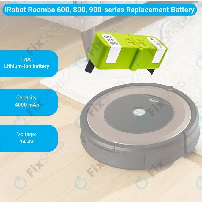 iRobot Roomba 600, 800, 900-series - Baterija 4502233, 4374392, 2130LI Li-Ion 14.4V 4000mAh HQ