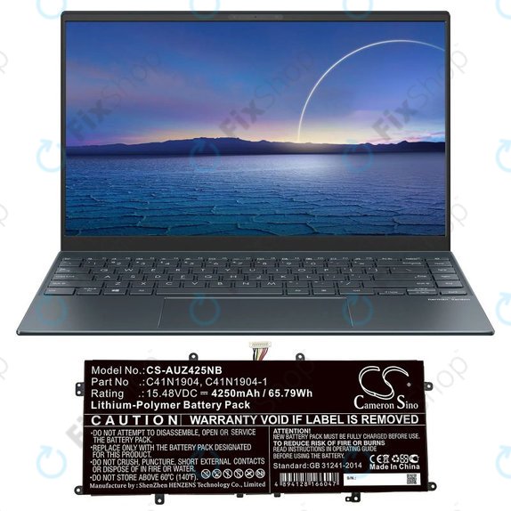 Baterija za Asus Zenbook 13, Zenbook 14, 4250mAh, Li-Pol, 15.48V, C41N1904, HQ