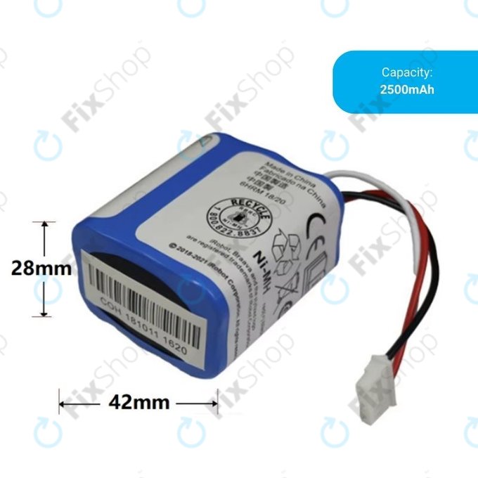 iRobot Braava 2000, 300, 380, 380T, 381, 390, Mint 5200, Mint Plus 5200, Proscenic JOJO Professional - Baterija GPRHC202N026, 4409709, W206001001399 Ni-MH 7.2V 2500mAh