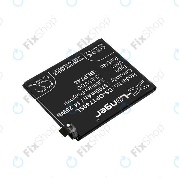 Baterija za OnePlus 7T, 3700mAh, Li-Pol, 3.85 V, BLP743, HQ