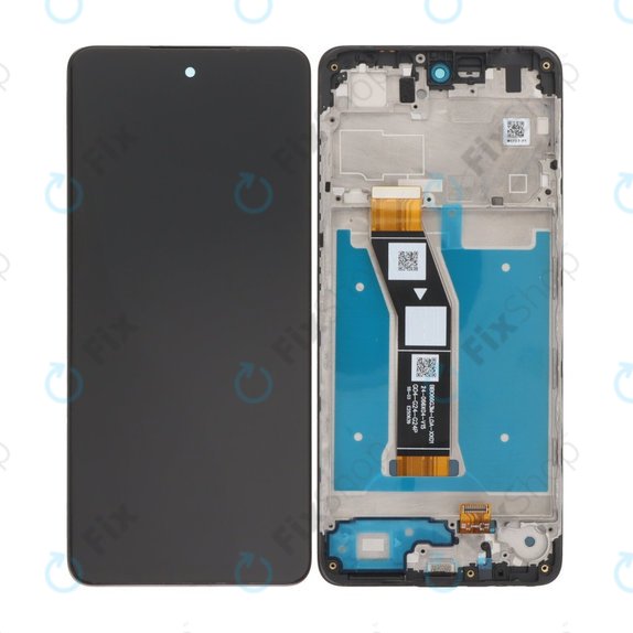 Motorola Moto G04 - LCD zaslon + steklo na dotik + okvir (Black) TFT