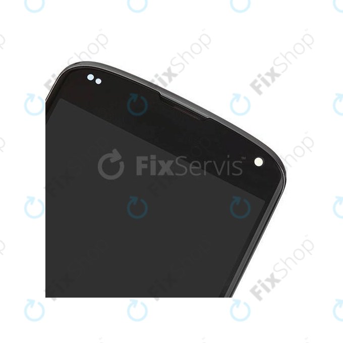 LG Nexus 4 E960 - LCD zaslon + steklo na dotik + okvir (Black) TFT