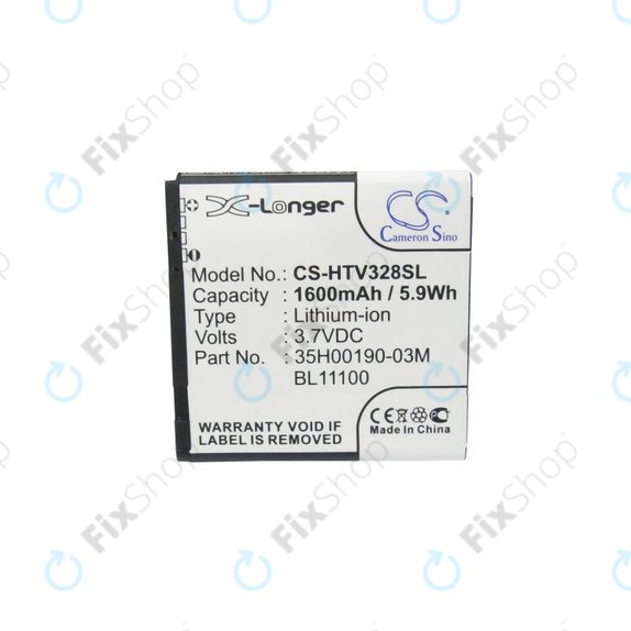 Baterija za HTC Desire X, Desire V, 1600mAh, Li-Ion, 3.7V, 35H00190-03M, HQ
