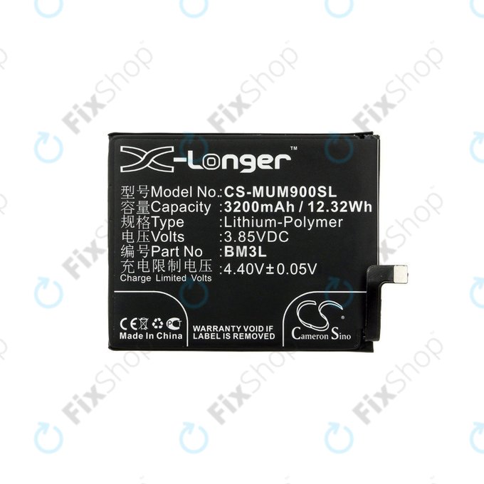 Baterija za Xiaomi Mi 9, 3200mAh, Li-Pol, 3.85 V, BM3L, HQ