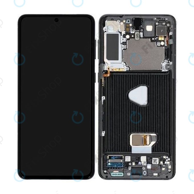 Samsung Galaxy S21 Plus G996B - LCD zaslon + steklo na dotik + okvir (Phantom Black) - GH82-24554A, GH82-24553A, GH82-27267A Genuine Service Pack