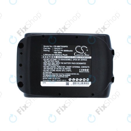 Makita B, C, D, F, G, H, J, L, M, P, S, T, U, V, X-series - Baterija BL18xx Li-Ion 6000mAh HQ