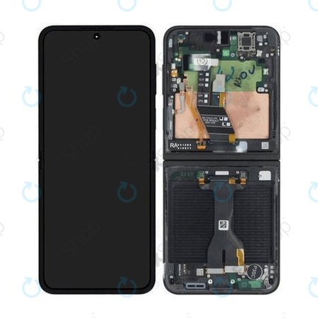 Samsung Galaxy Z Flip 7 FE F761B - LCD zaslon + steklo na dotik + okvir (Black) - GH82-37734A Genuine Service Pack