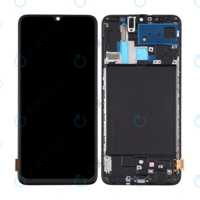 Samsung Galaxy A70 A705F - LCD zaslon + steklo na dotik + okvir (Black) TFT