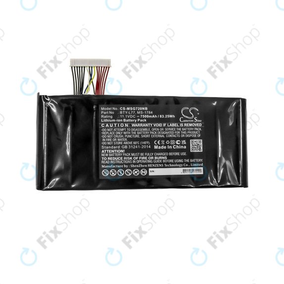 Baterija za MSI GT72, MSI WT72, 7500mAh, Li-Ion, 11.1V, BTY-L77, HQ