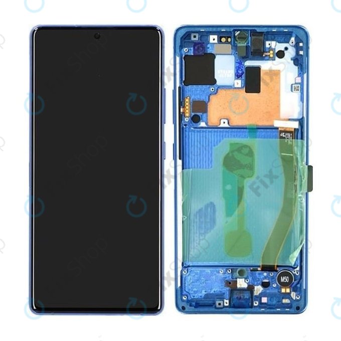 Samsung Galaxy S10 Lite G770F - LCD zaslon + steklo na dotik + okvir (Prism Blue) - GH82-21672C, GH82-22044C, GH82-22045C, GH82-21992C, GH82-22045C Genuine Service Pack